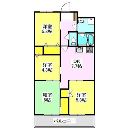 オーネストマンションの物件間取画像